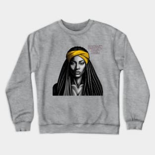 Brown SkinYellow Head Band Crewneck Sweatshirt